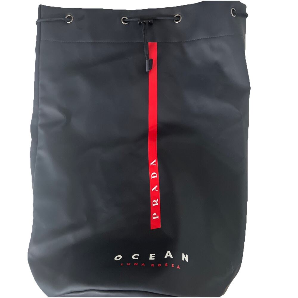 PRADA Bag Ocean Luna Rossa Sailing Bag Gym Backpack Navy Neoprene Waterproof